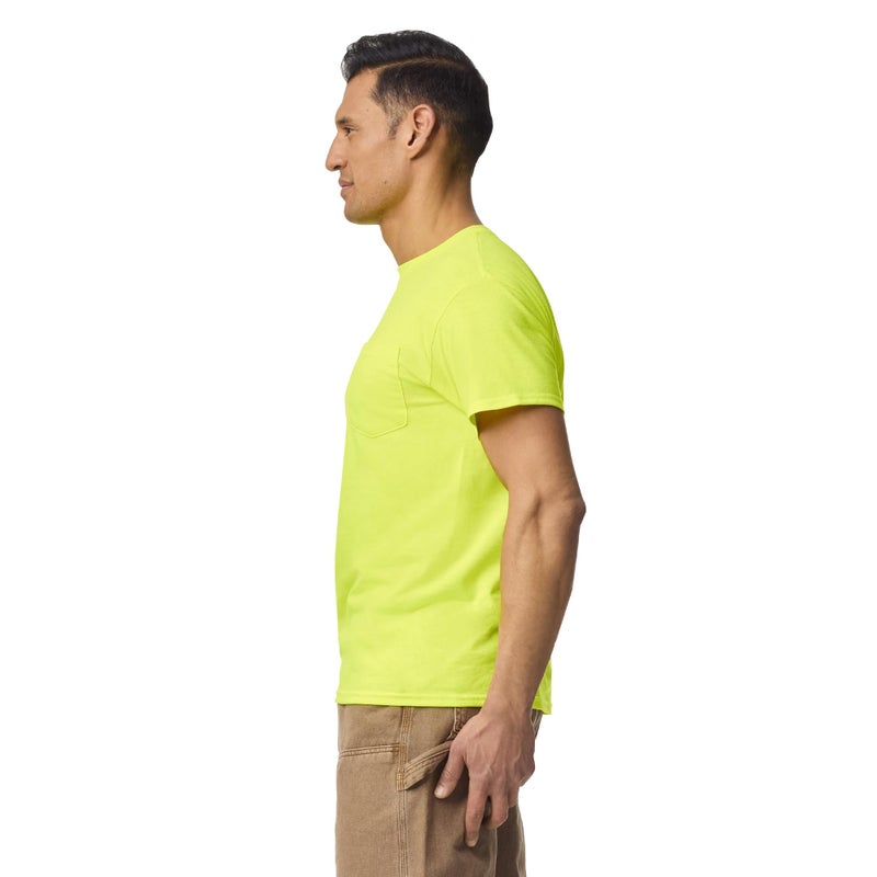 Gildan mens Dryblend Workwear T-shirts With Pocket, 2-pack T Shirt, Safety Green, 3X-Large US - Image 4